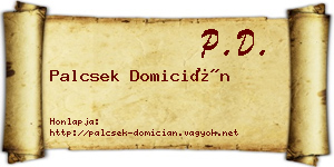 Palcsek Domicián névjegykártya
